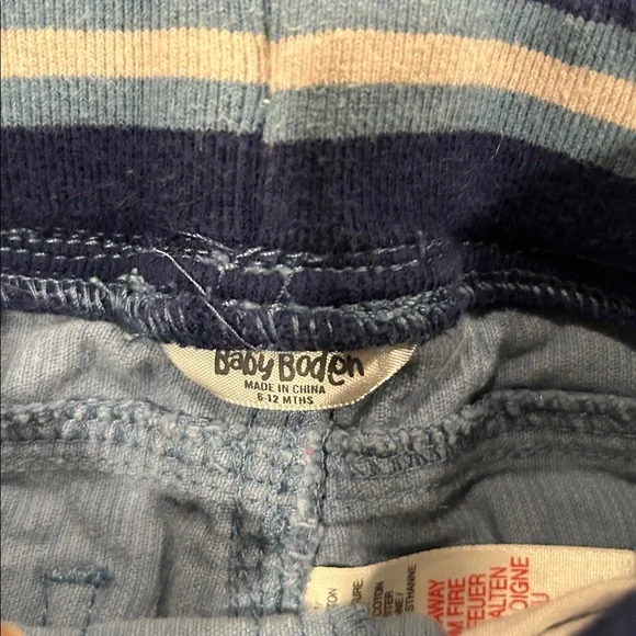 Baby Boden Corduroy Pants Set Blue Star Patch Red Joggers 6-12 Months - Picture 8 of 10